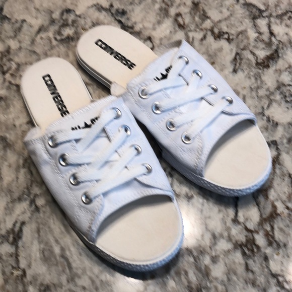 converse open toe slip on